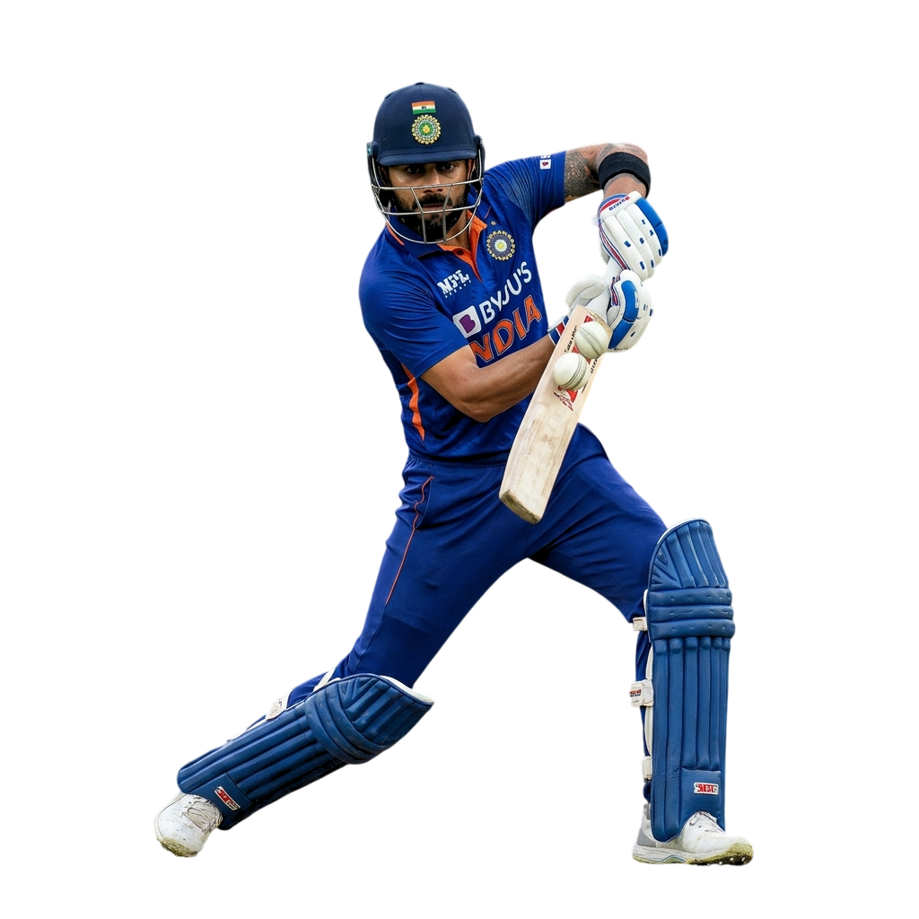 Indian Batsman playing Cricket shot
